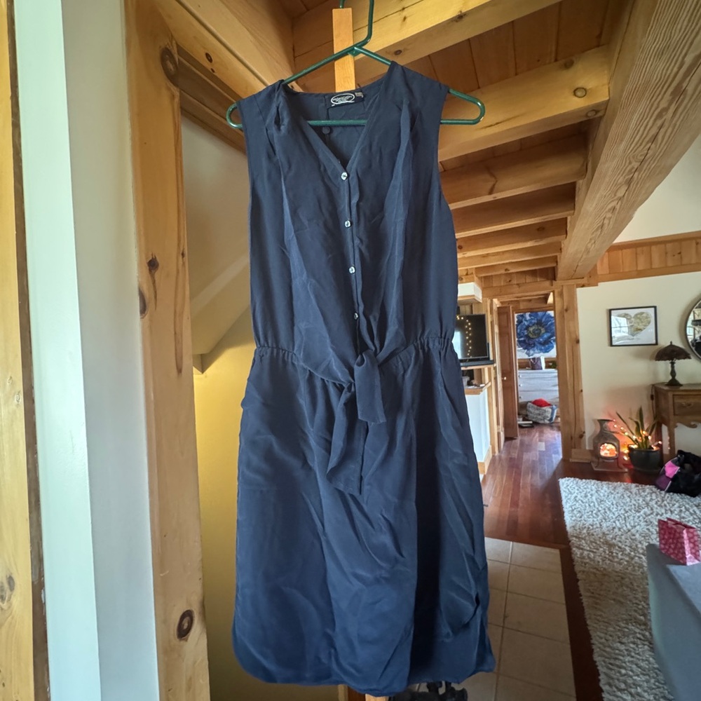 Margaschoni New York Navy Blue Sleeveless Dress